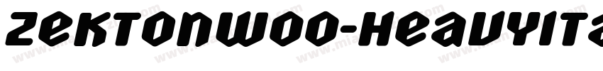 ZektonW00-HeavyItalic Regular字体转换